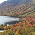 Franconia notch and echo lake fall folliage