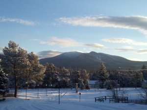 North Twin Mountain winter snow sunset