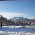 Front Yard Carlson's Lodge North Twin Mountain covered in snow