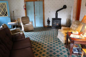 Lobby area fire place sitting area