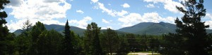 Panoram view from front balcony Carlson's Lodge North Twin Mount Hale