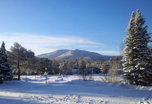Front Yard Carlson's Lodge winter North Twin Snow