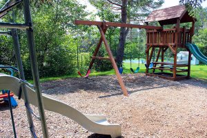 Play area for kids at Carlson's lodge