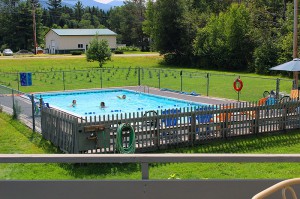 Simming pool front yard summer fun sunny day