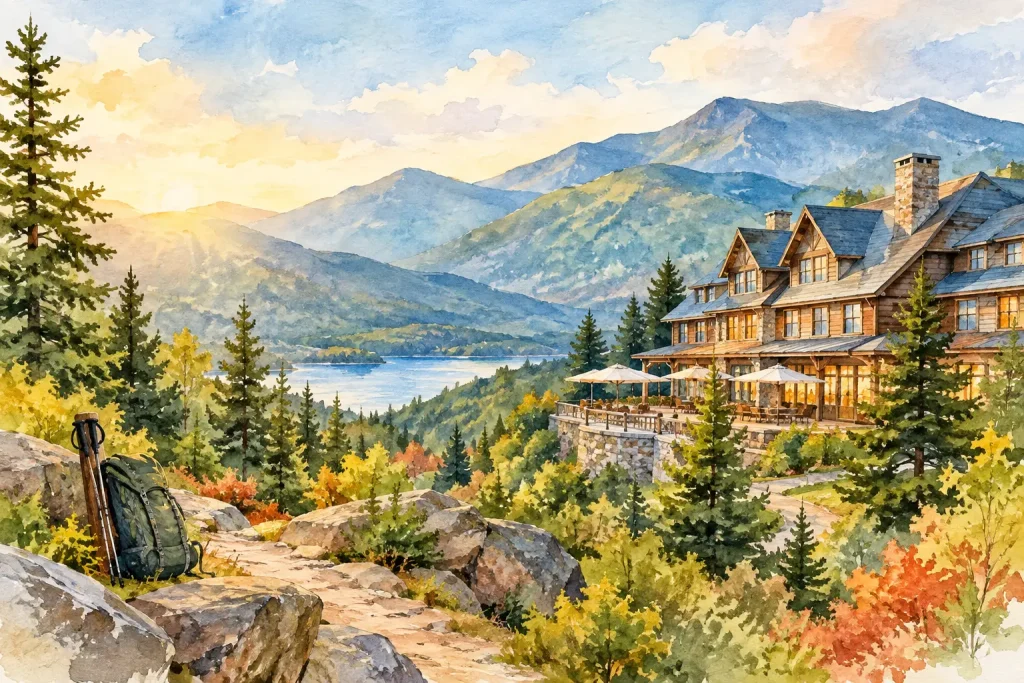 A Hiking Weekend Hotel Example in the White Mountains